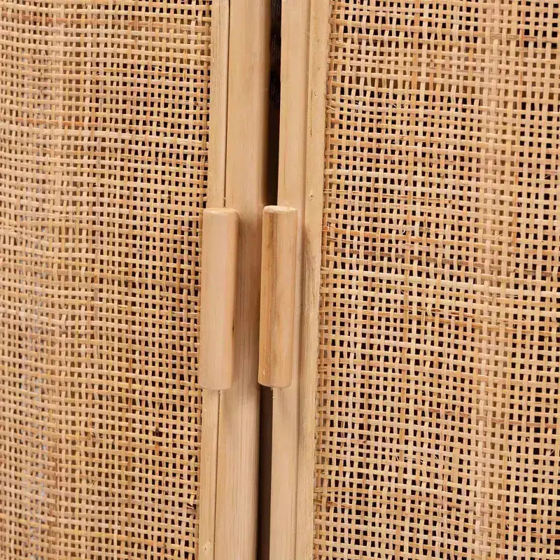 bali & pari Yanka Mobile Contenitore in Rattan Naturale: Artigianale, 2 Ripiani, Design Bohemien