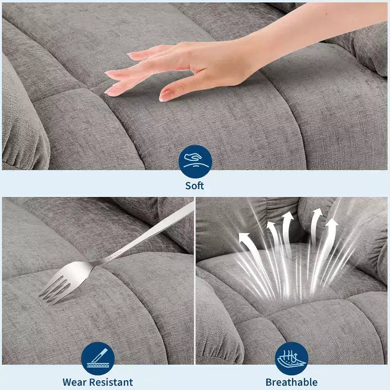 Poltrona Reclinabile Massaggiante con Calore - Girevole a 360°, Dondolo, Divano Singolo Oversize con Vibrazione, USB e Tasche Contenitore per Soggiorno/Camera da Letto