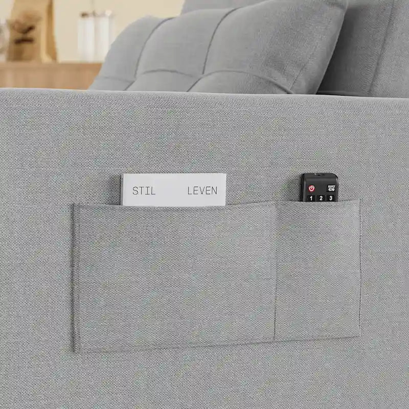 Poltrona Letto Trasformabile 3-in-1, Divano da Salotto Pieghevole Regolabile Imbottito
