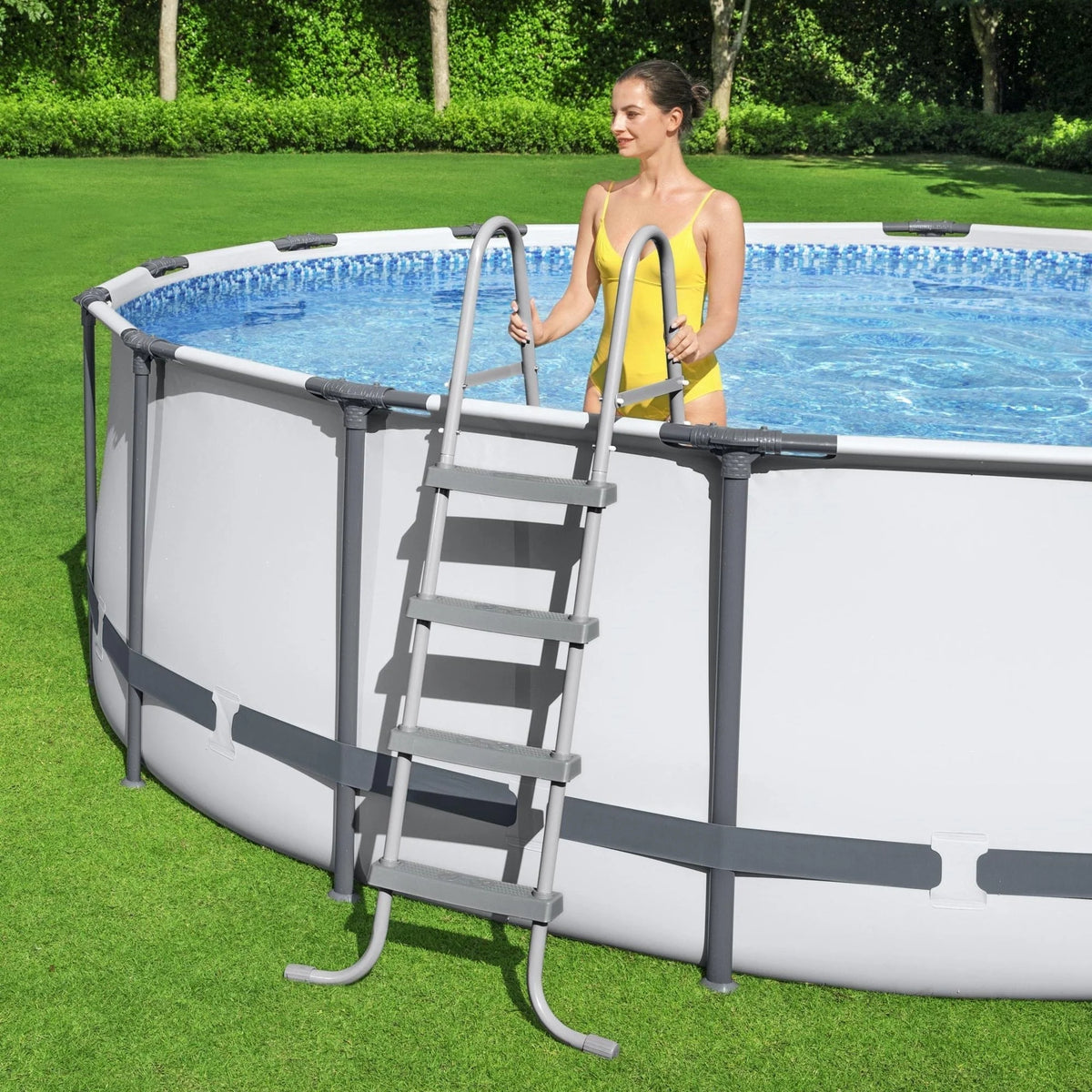 Piscina Fuori Terra Rotonda Bestway Steel Pro MAX con Pompa e Copertura