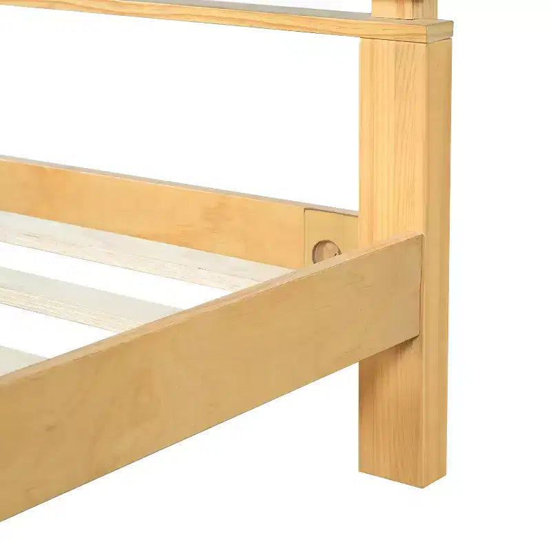 Christopher Knight Home Eunji - Struttura letto moderna in legno di pino con testiera a doghe orizzontali