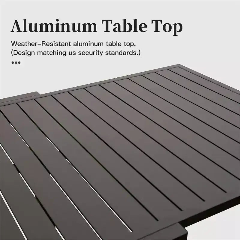 Table à manger extensible Okak en aluminium pour patio, cuisine et salle à manger