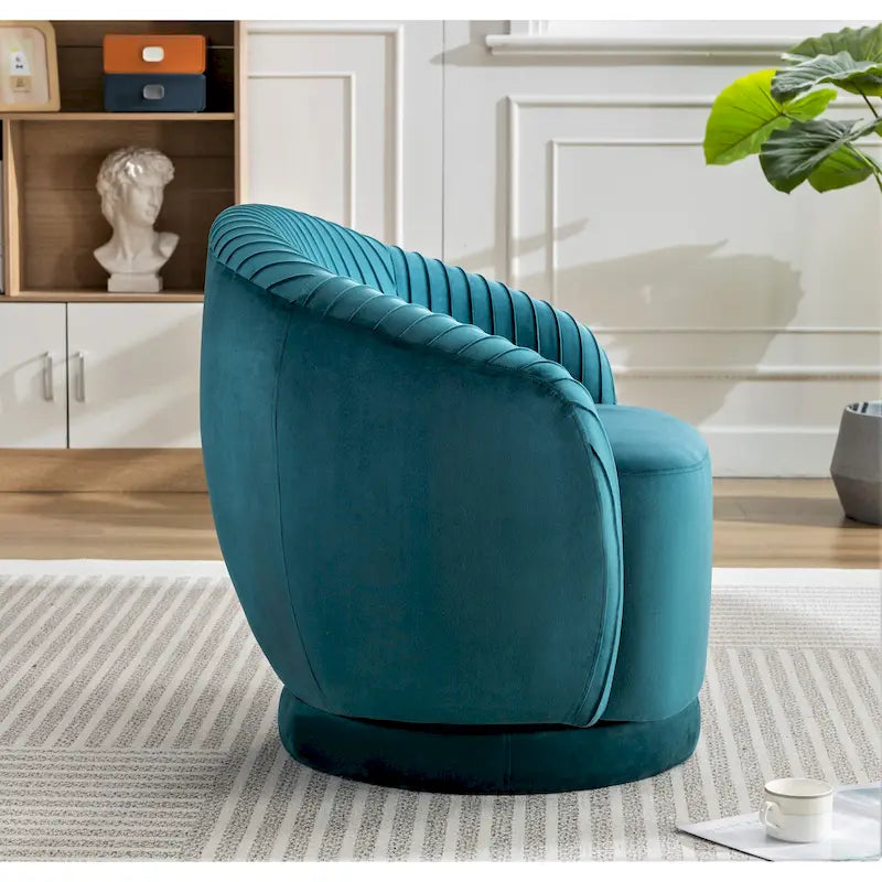 Poltroncina girevole Milvo Small in velluto