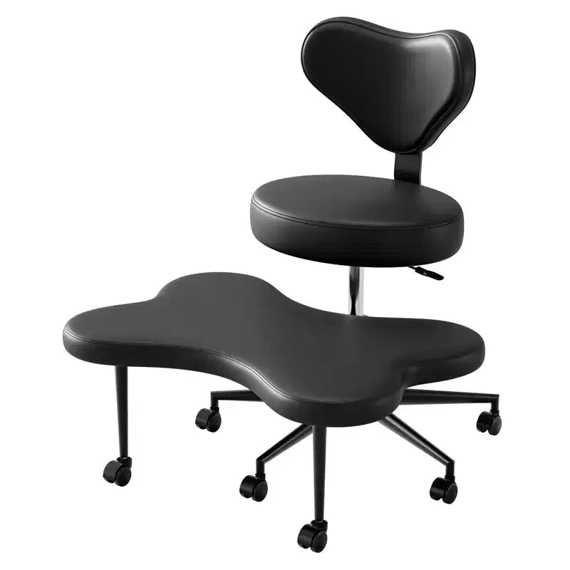 Pinmoco Sedia da ufficio ergonomica Criss Cross, sedia da meditazione regolabile in altezza, girevole a 360°, supporto lombare, sedia da lavoro e da ufficio, sedia ADHD