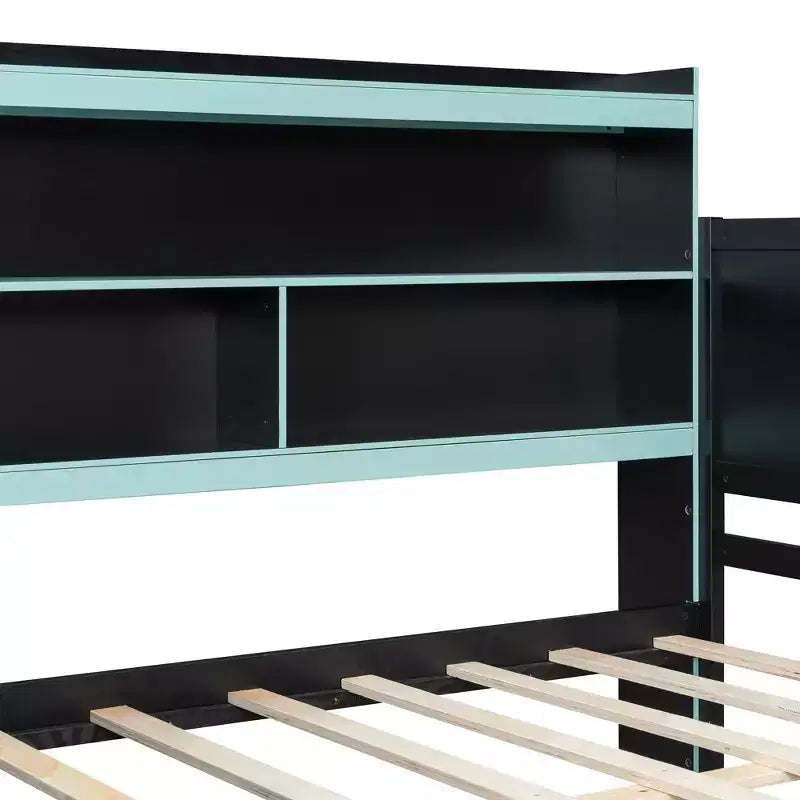 Letto a Giorno Gamer Hub con Scrivania, Luci RGB, Stazione di Ricarica, Cassetti e Testiera Libreria