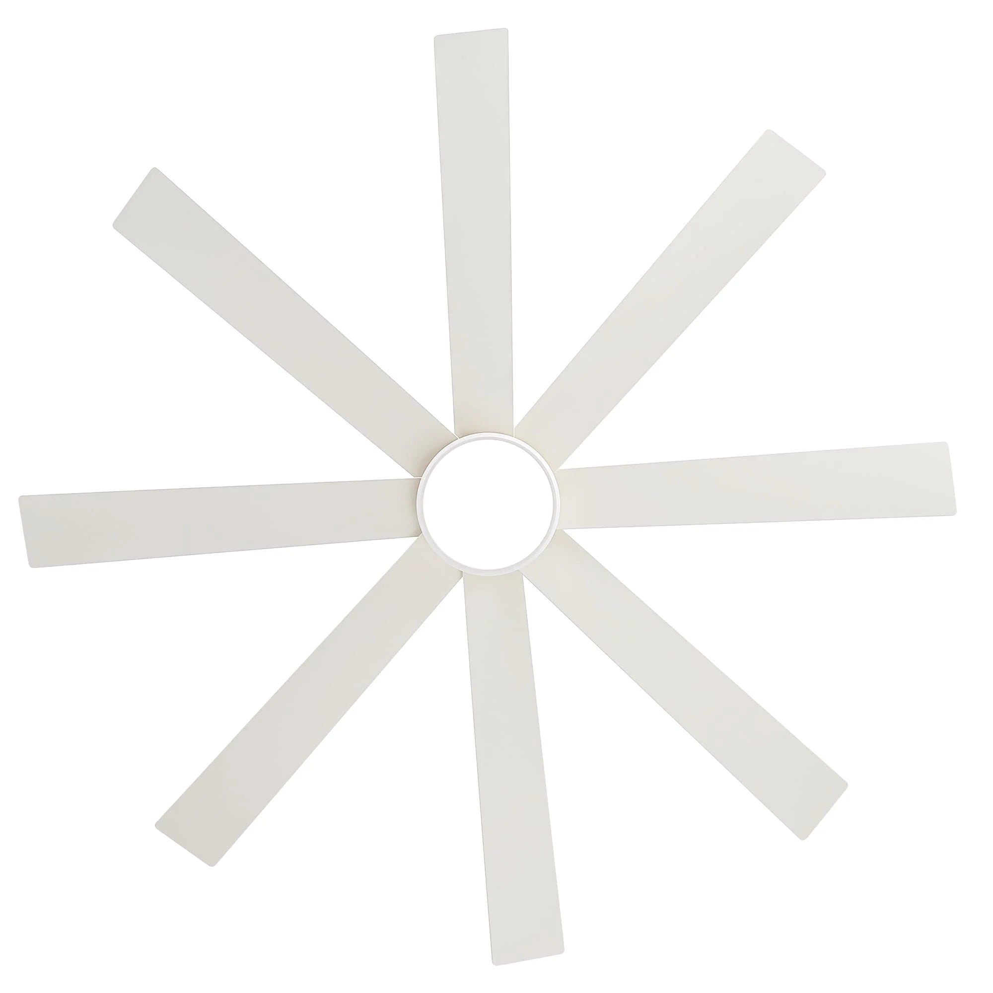 Ventilatore da soffitto nero da 65 pollici a 8 pale con luce LED e telecomando