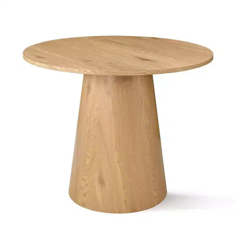 Set Tavolo da Pranzo Piccolo per 2, Sedie Imbottite Beige, Tavolo da Pranzo Rotondo con Piedistallo, Mobili da Cucina Moderni e Compatti-Panipeachy