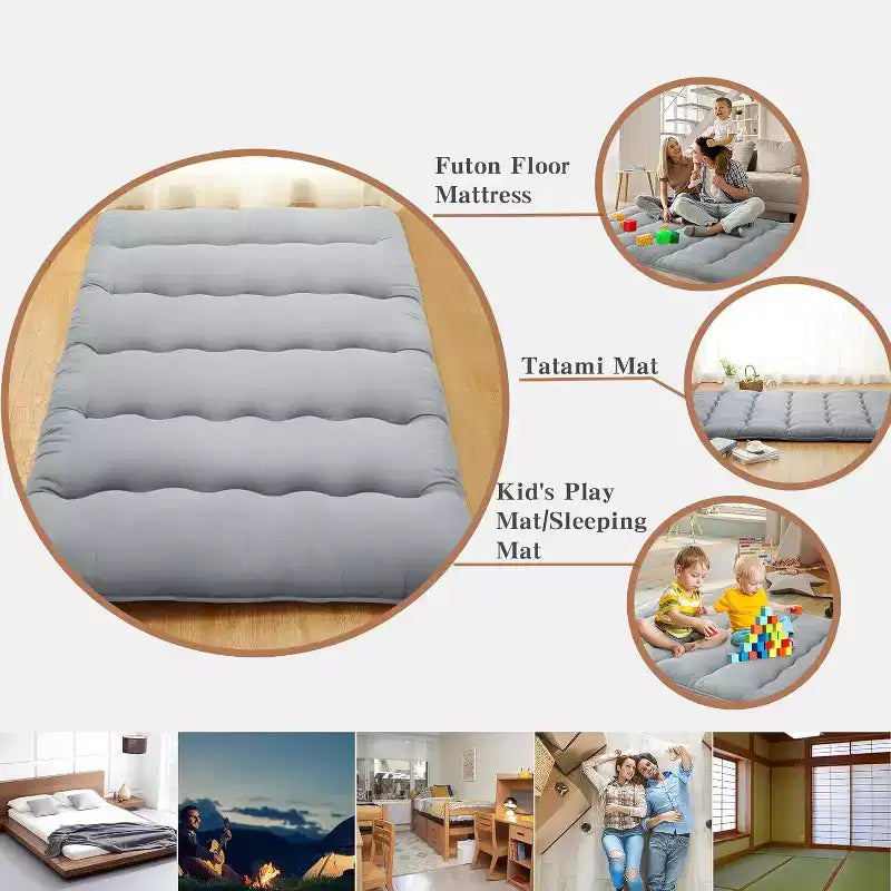 Materasso Futon Giapponese, Materassino Pieghevole da Pavimento, Tappetino Tatami per Casa, Materasso da Campeggio