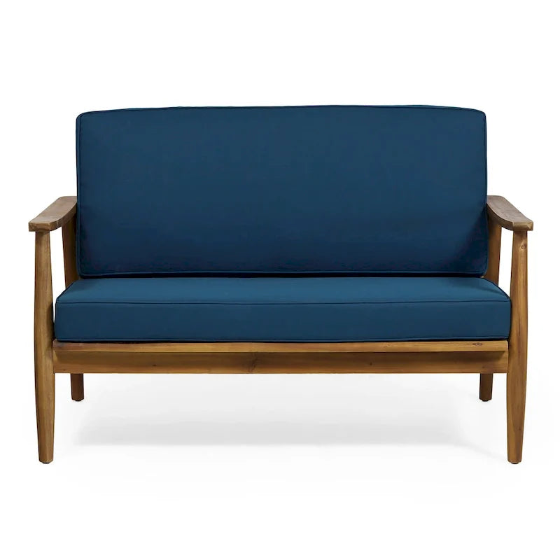 Salotto da esterno a 4 posti in legno di acacia Willowbrook di Christopher Knight Home