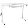 SewingRite SewStation 101, Tavolo da cucito pieghevole portatile con gambe in acciaio, Bianco - Perfetto per Casa, Ufficio e Attività Commerciali