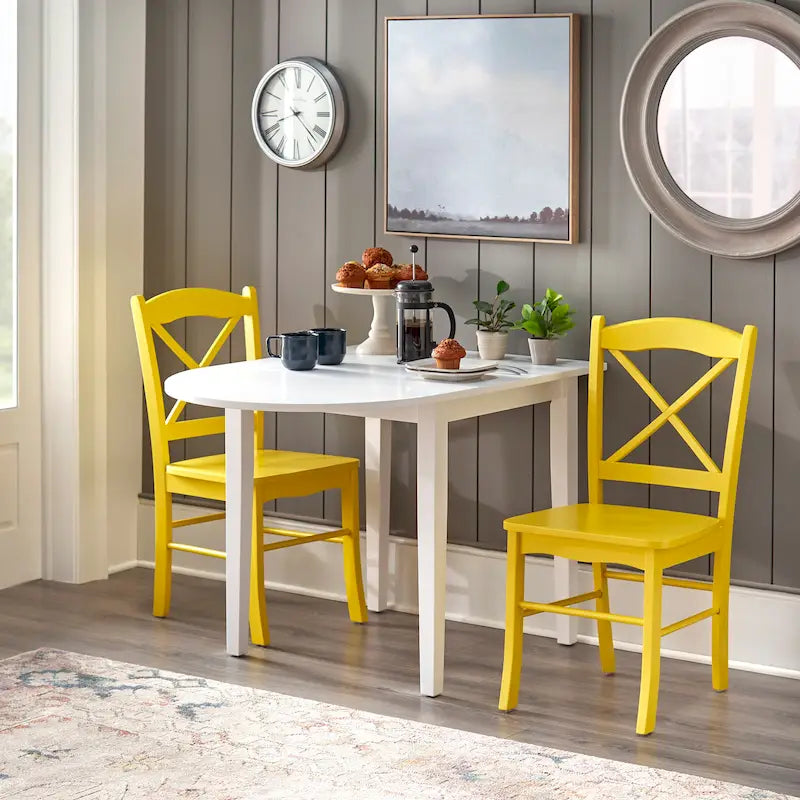 Set da pranzo di 3 pezzi con tavolino allungabile Simple Living Country Cottage
