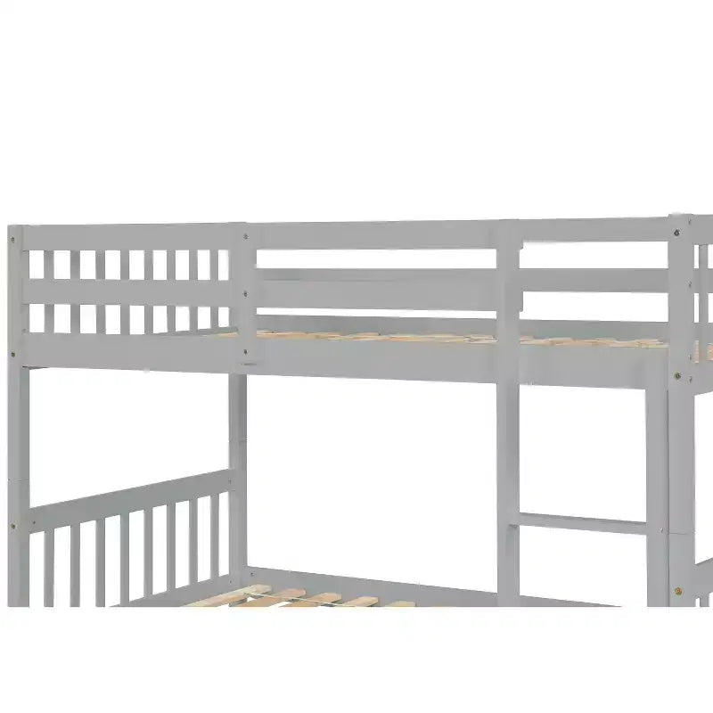 Letto a castello moderno in legno a due piani con letto estraibile, convertibile in 2 letti