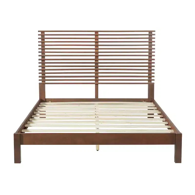 Christopher Knight Home Eunji - Struttura letto moderna in legno di pino con testiera a doghe orizzontali
