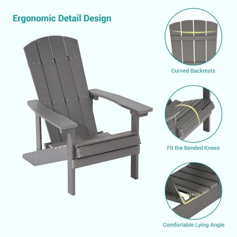 Bonosuki Sedie Adirondack da Esterno in Legno Resistente alle Intemperie - Set da 4