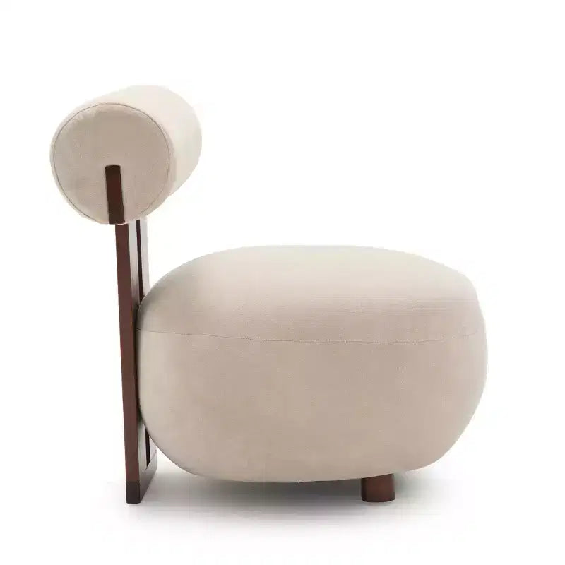Christopher Knight Home Chariya Poltrona Accent Moderna in Velluto con Struttura in Legno di Gomma e Schienale Cilindrico