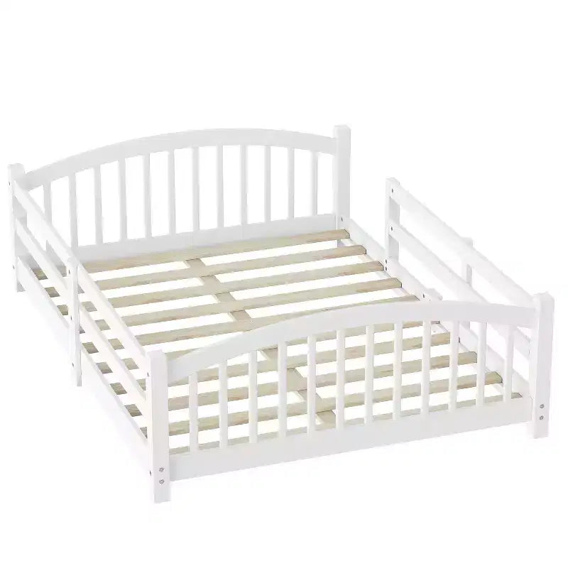 Luxystar Letto Montessori Matrimoniale a Profilo Basso con Sponde di Sicurezza e Testiera