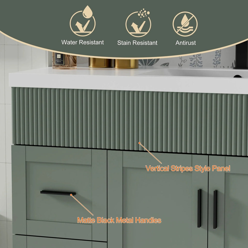 Mobile bagno 30/36/48 Wavy Line con lavabo e rubinetto