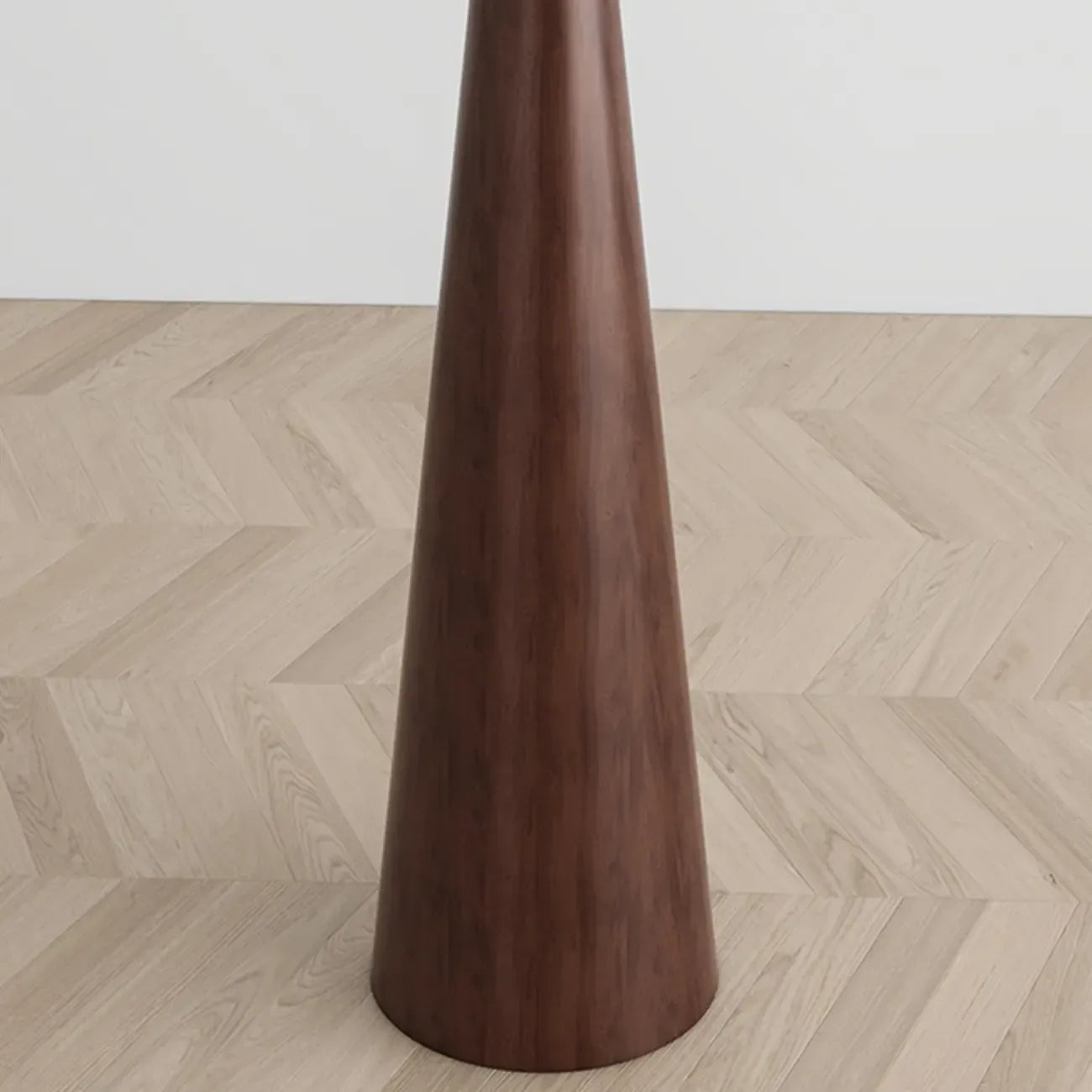Lampadaire conique contemporain en métal avec abat-jour en tissu